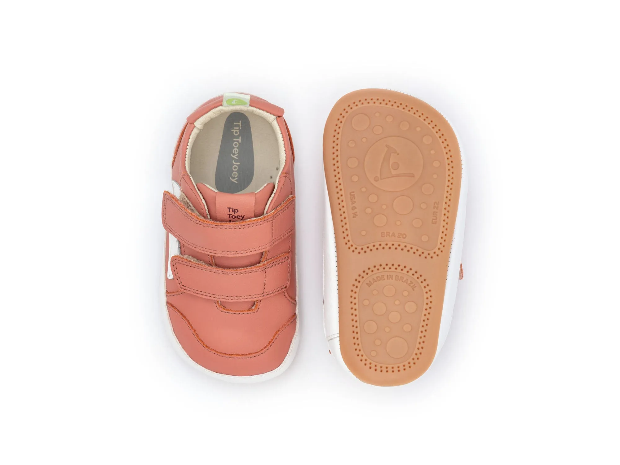 Tip Toey Joey Girl's Landy Sneakers - Rosa Seco / White run around