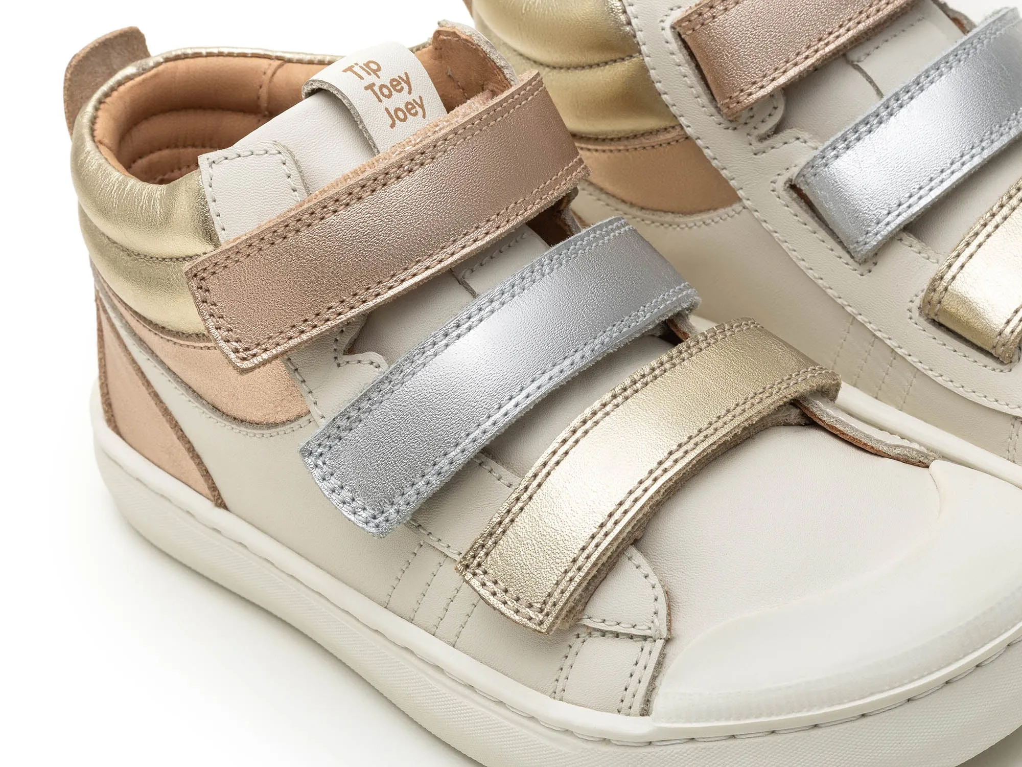 Tip Toey Joey Girl's Leap Casual Shoes - Tapioca / Metalic Salmon smooth rush