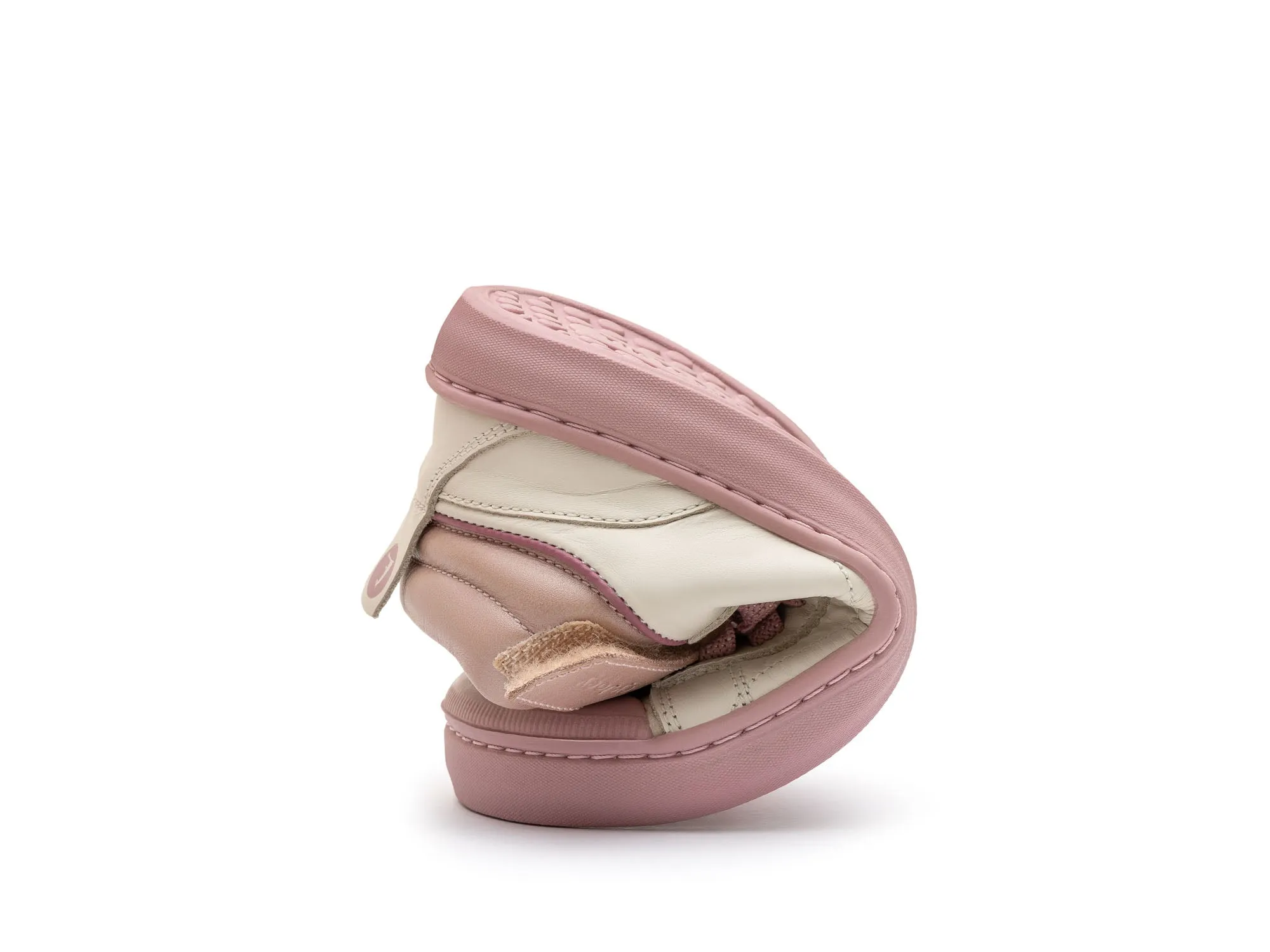 Tip Toey Joey Girl's Peak Sneakers - Tapioca / Pink Dream vibe tech