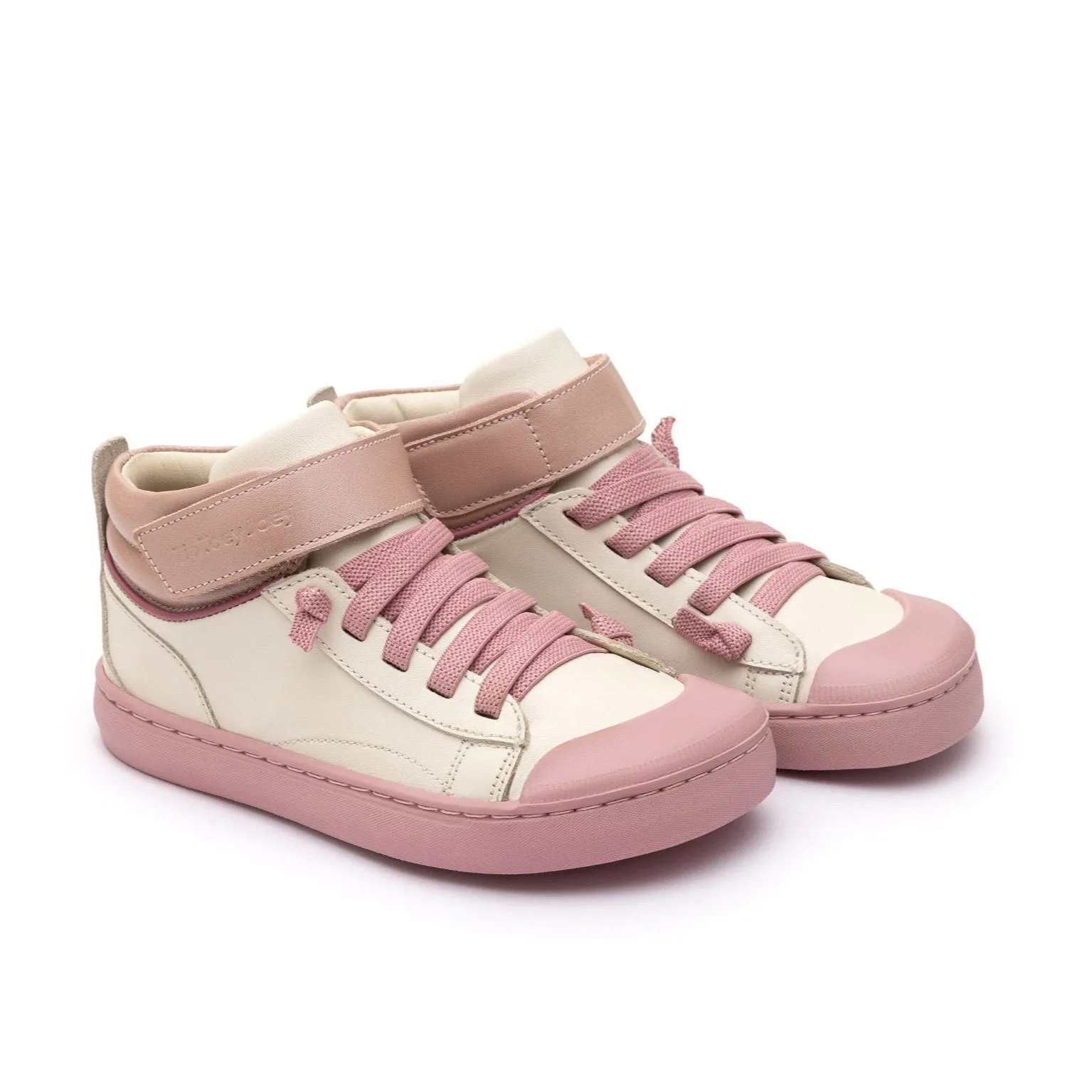 Tip Toey Joey Girl's Peak Sneakers - Tapioca / Pink Dream go light