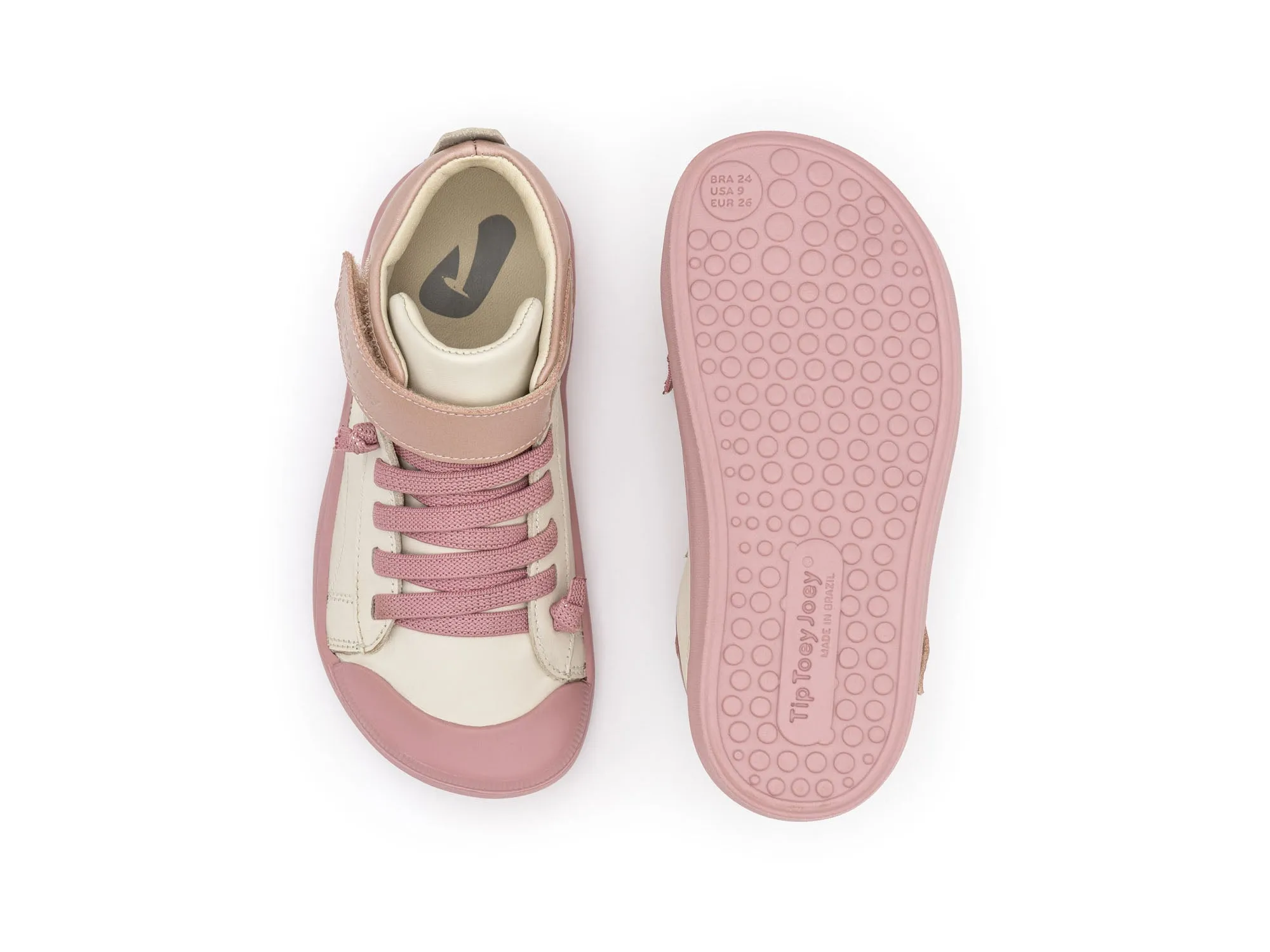 Tip Toey Joey Girl's Peak Sneakers - Tapioca / Pink Dream low key