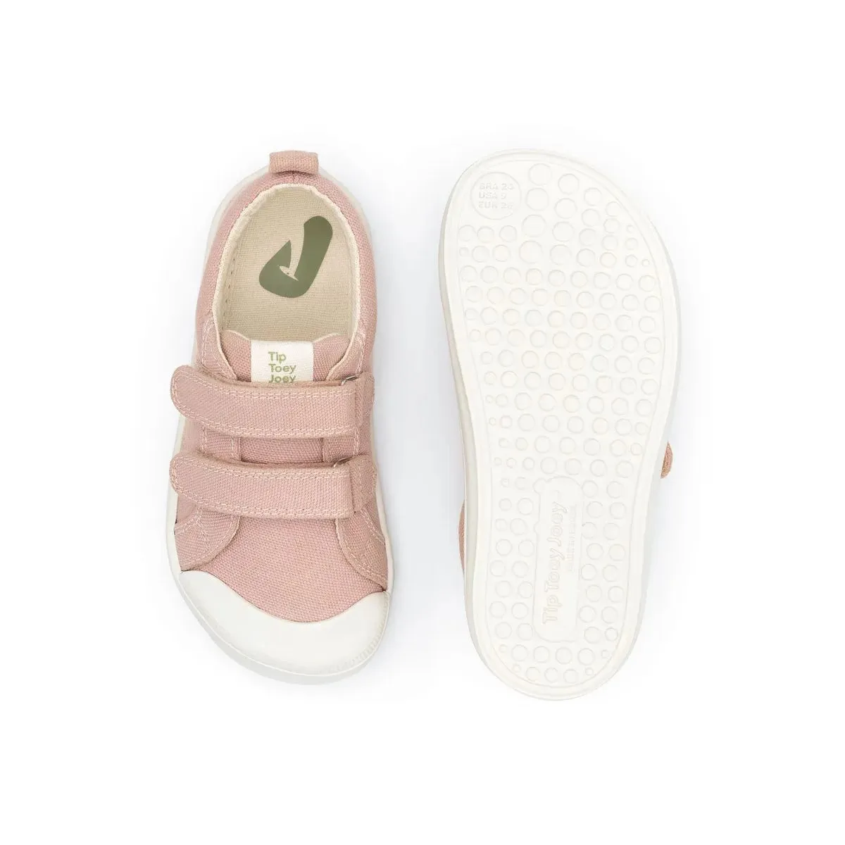 Tip Toey Joey Girl's Ramp Green Sneakers - Lona Rosa Quartzo basic edge