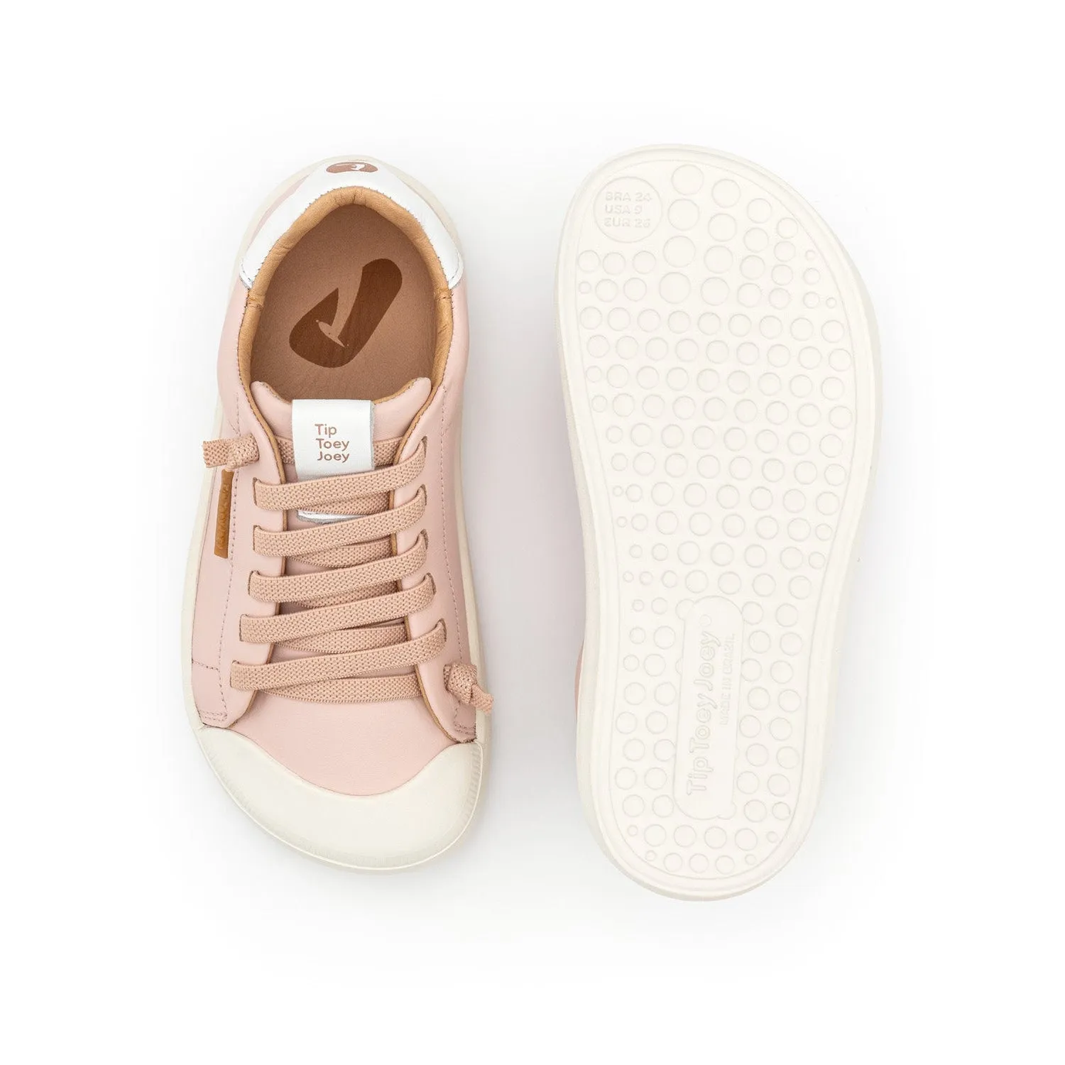 Tip Toey Joey Girl's Volt Sneakers - Blossom Pink / White basic edge