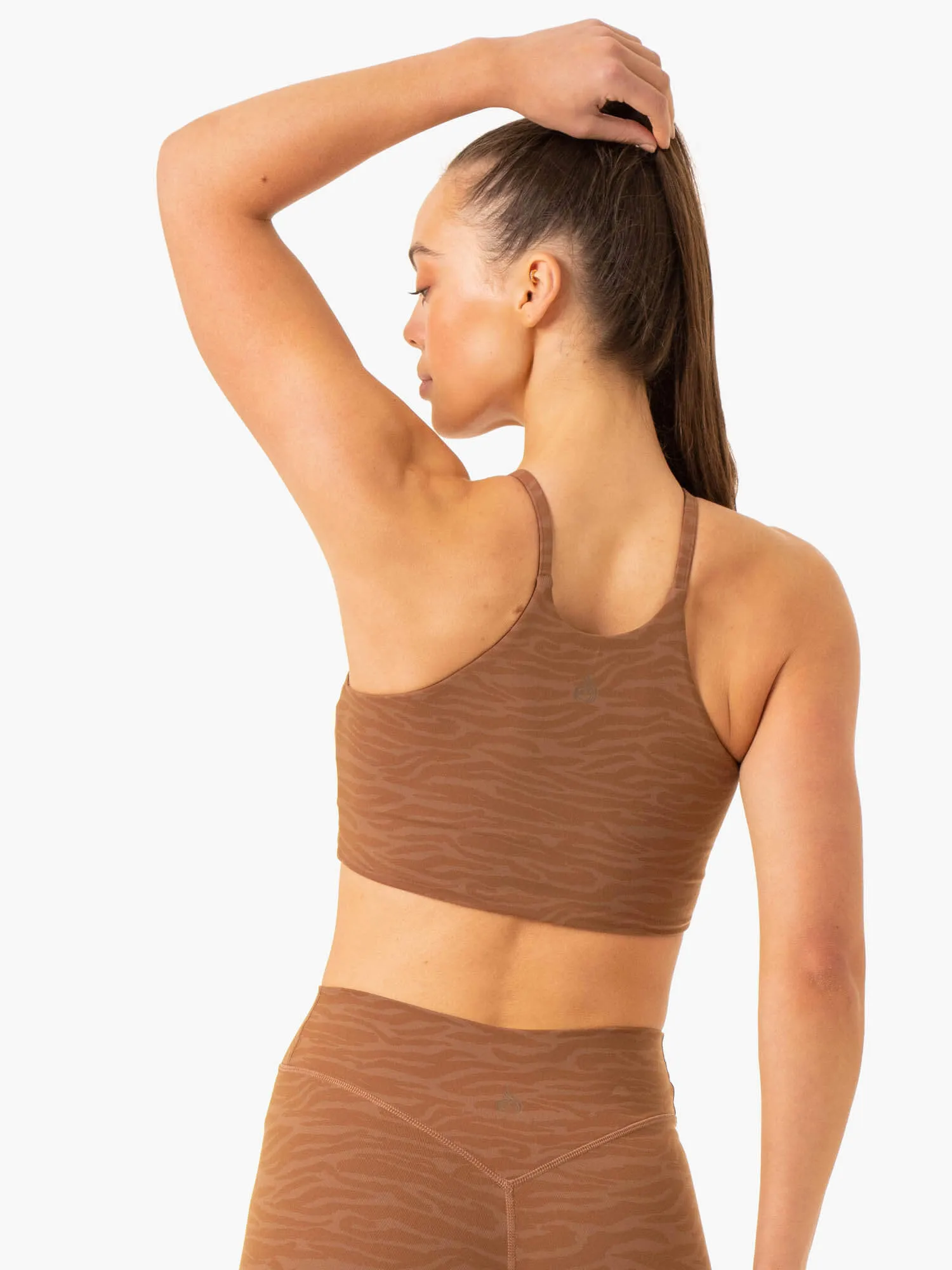 Transform Reversible Sports Crop - Chocolate Zebra passionate look