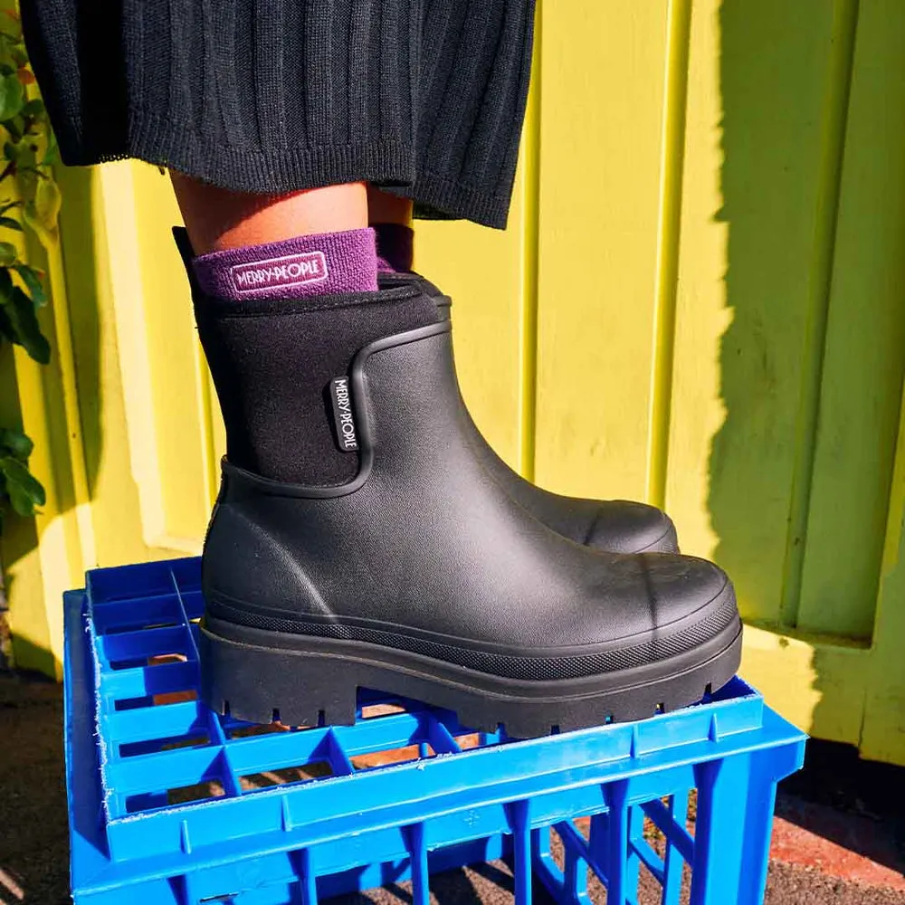 Tully Rain Boot in Black from Merry People bike lane