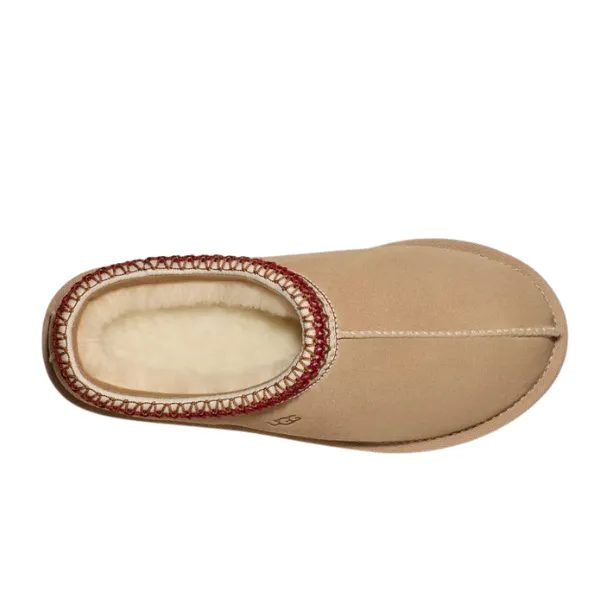 UGG Women's Tasman Slipper Sand/Dark Cherry coast ready