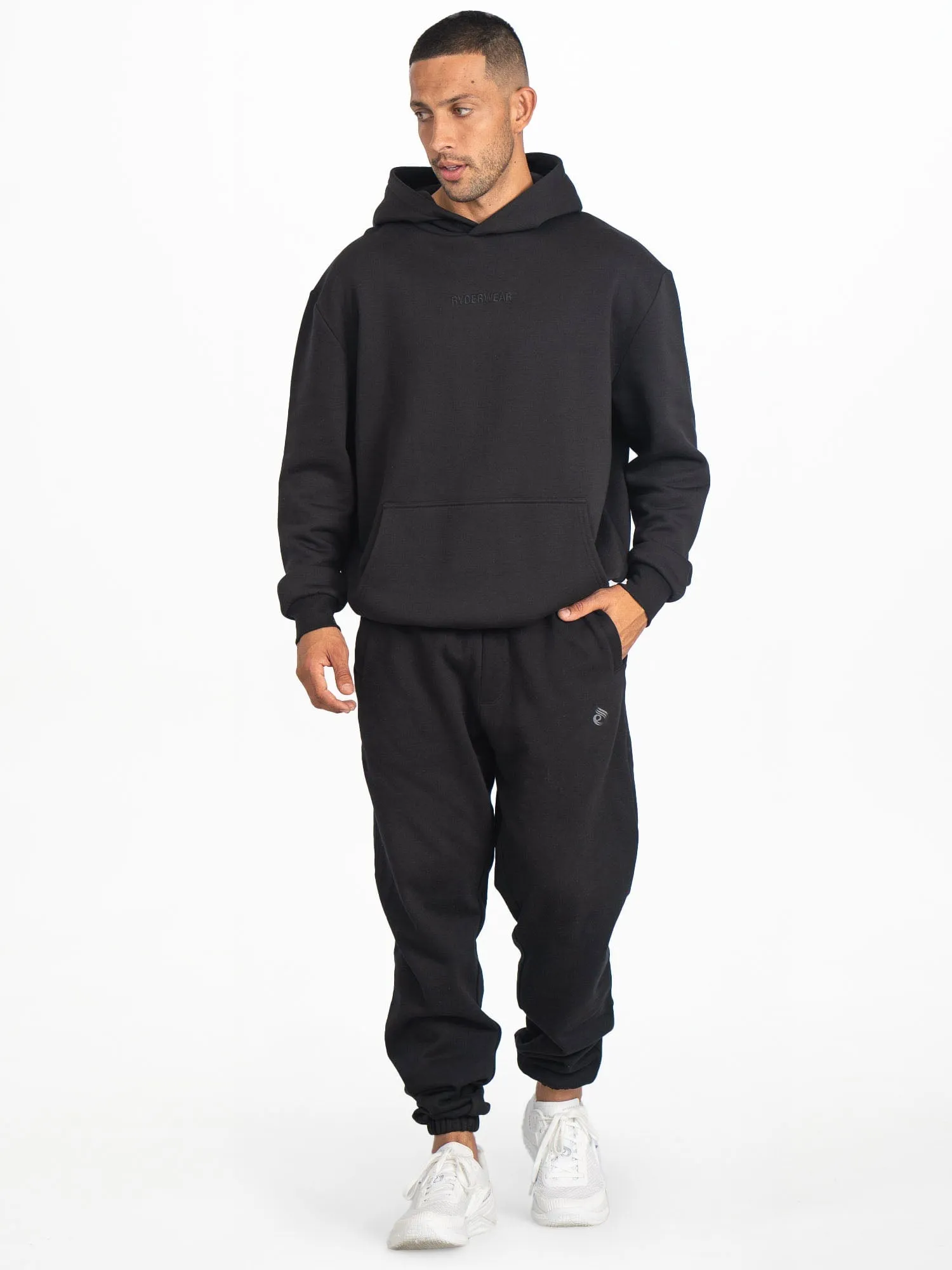 Unisex Hoodie - Black sporty style