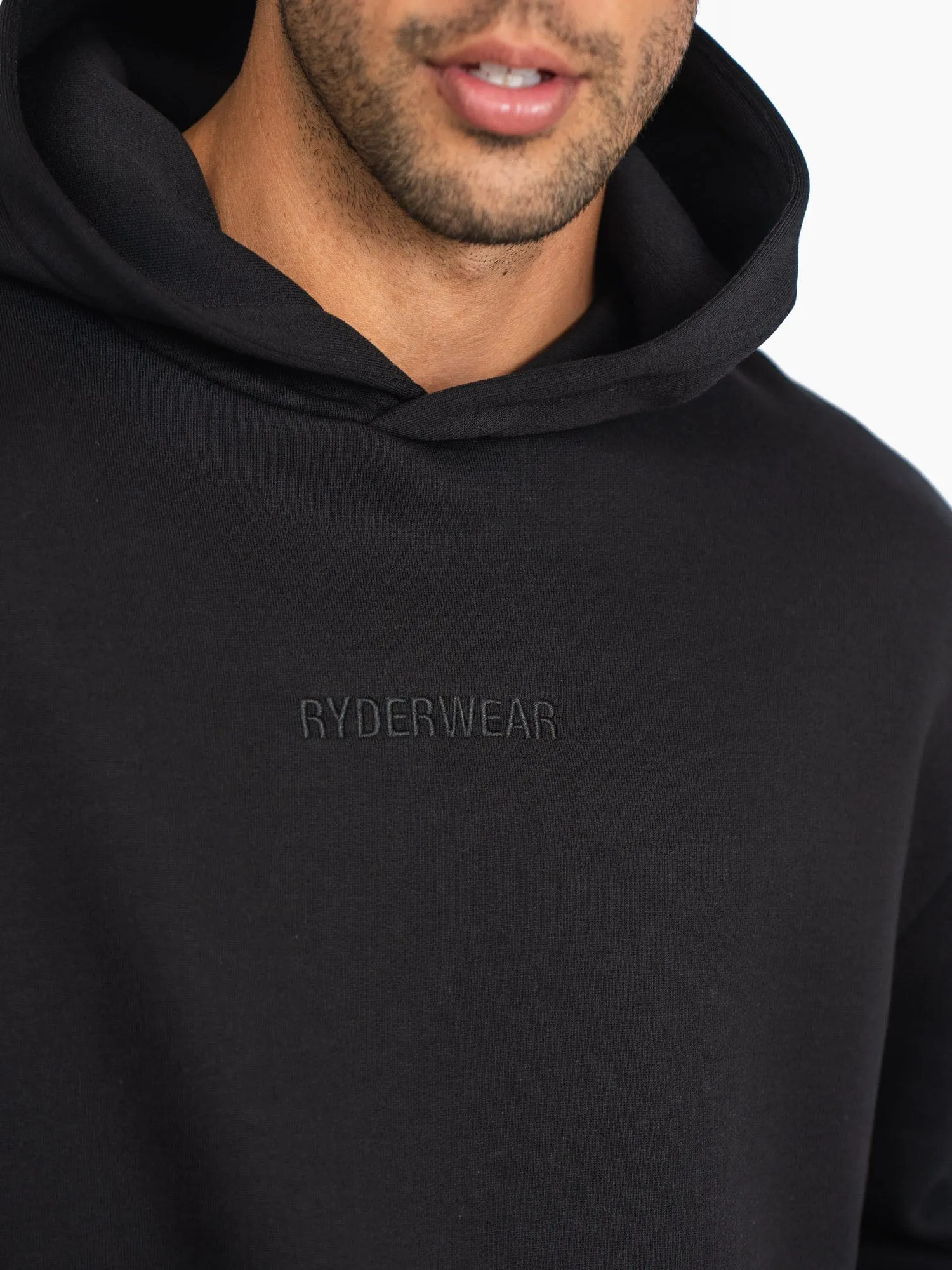 Unisex Hoodie - Black sporty fit