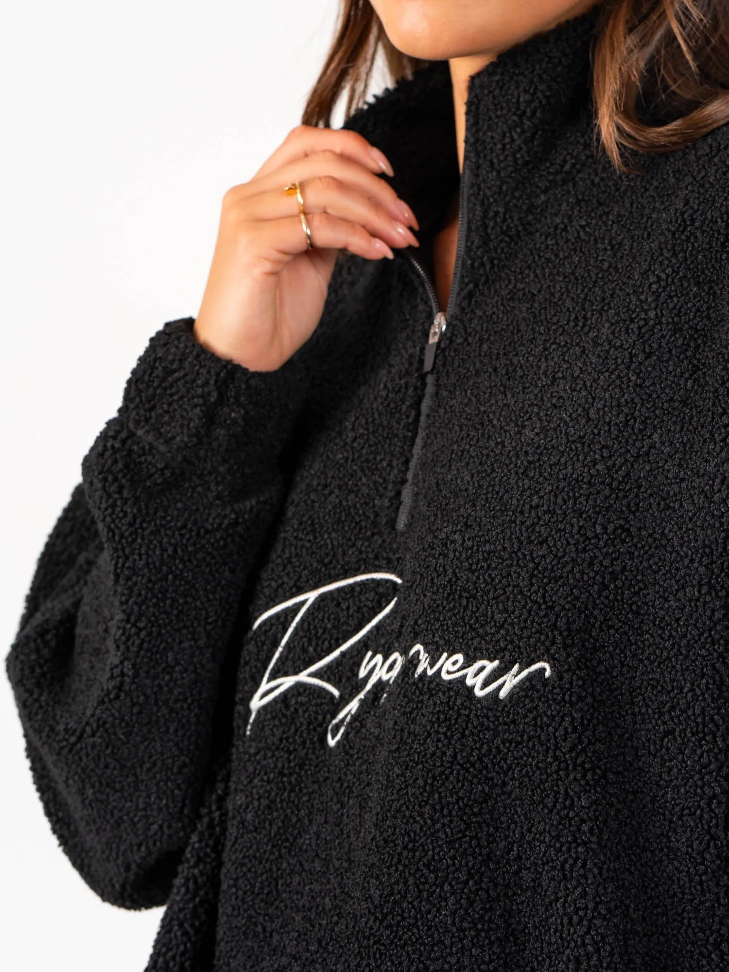 Unisex Teddy Jumper - Black athletic casual