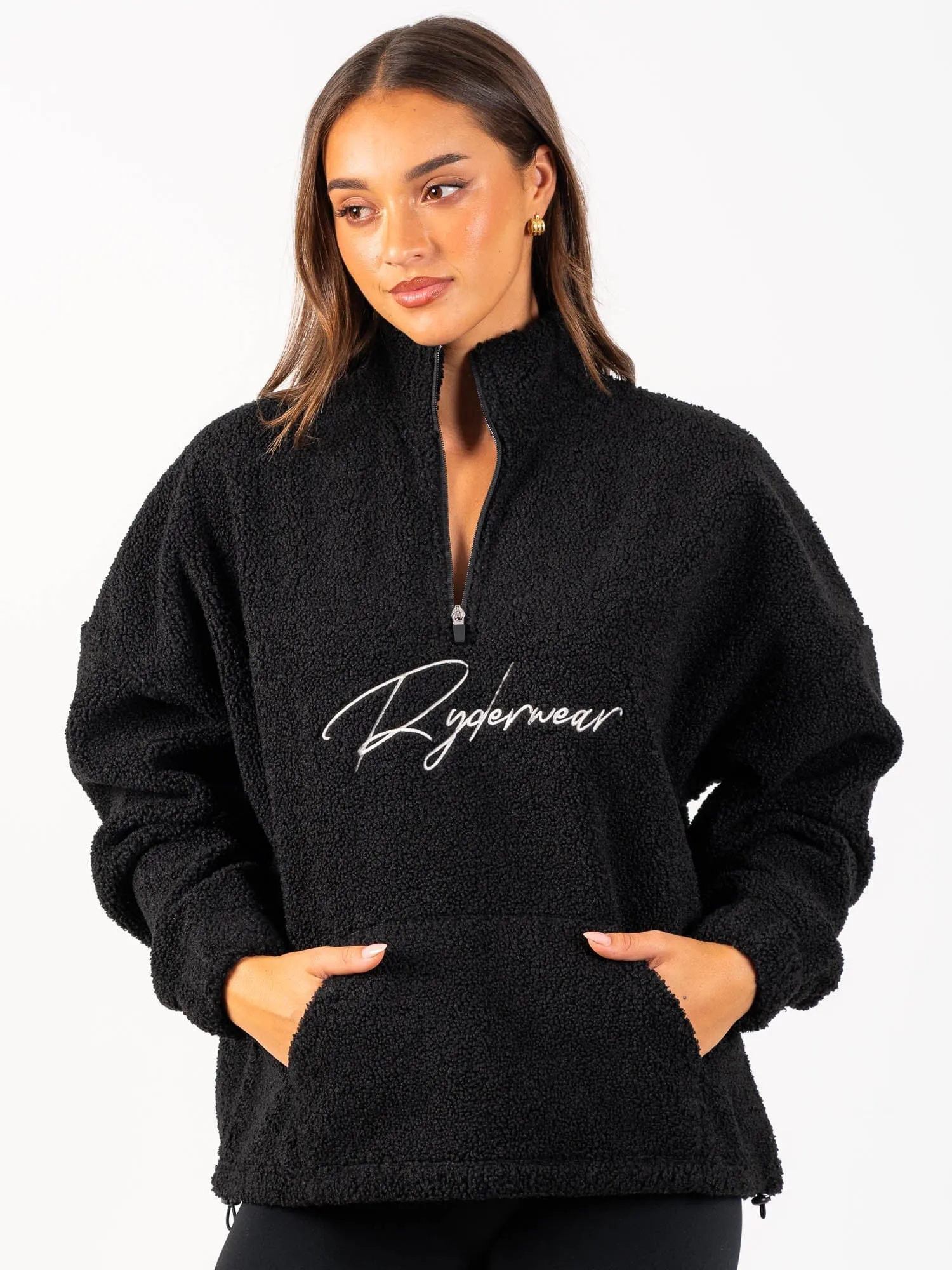 Unisex Teddy Jumper - Black minimalist