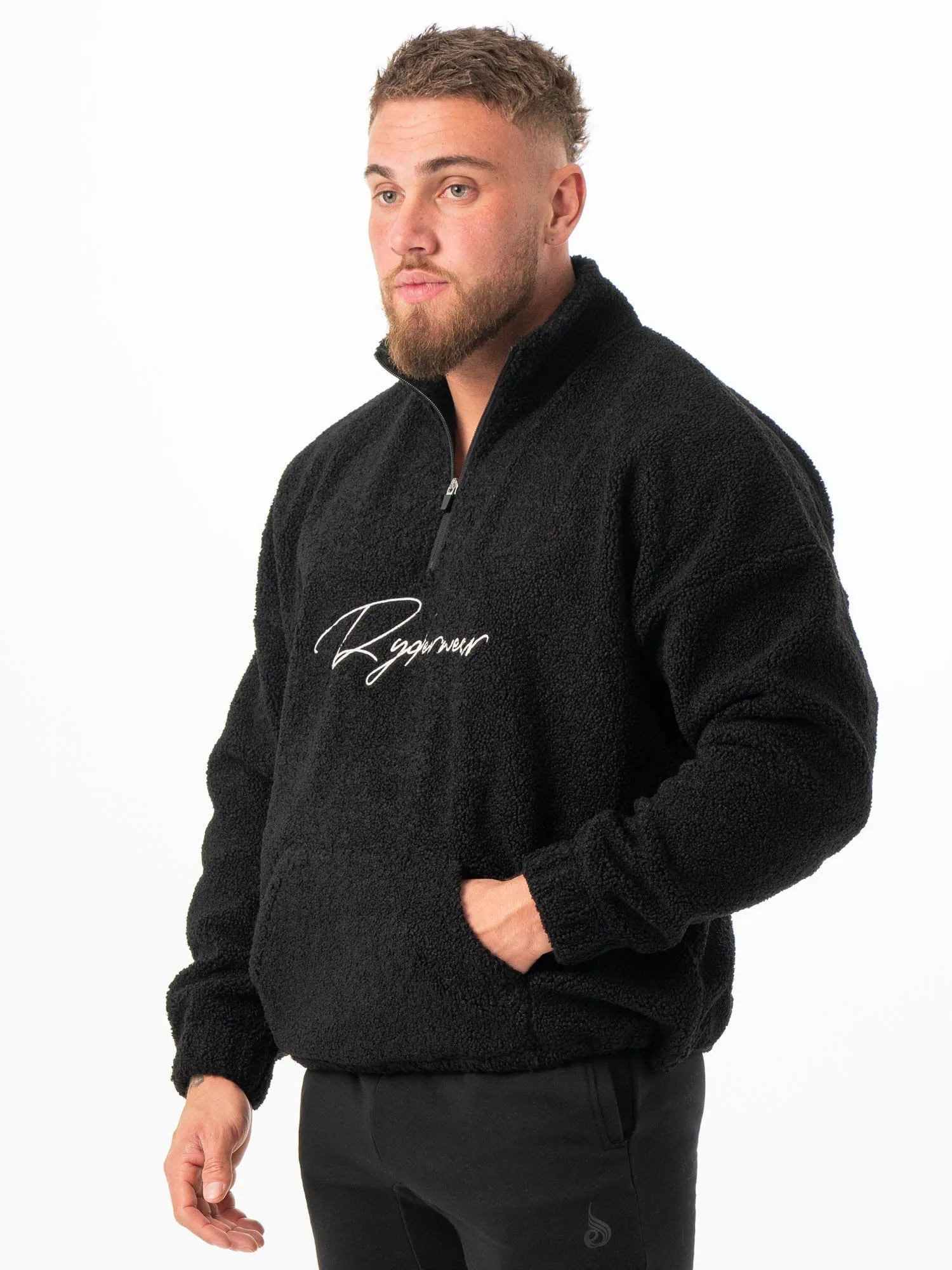 Unisex Teddy Jumper - Black casual chic