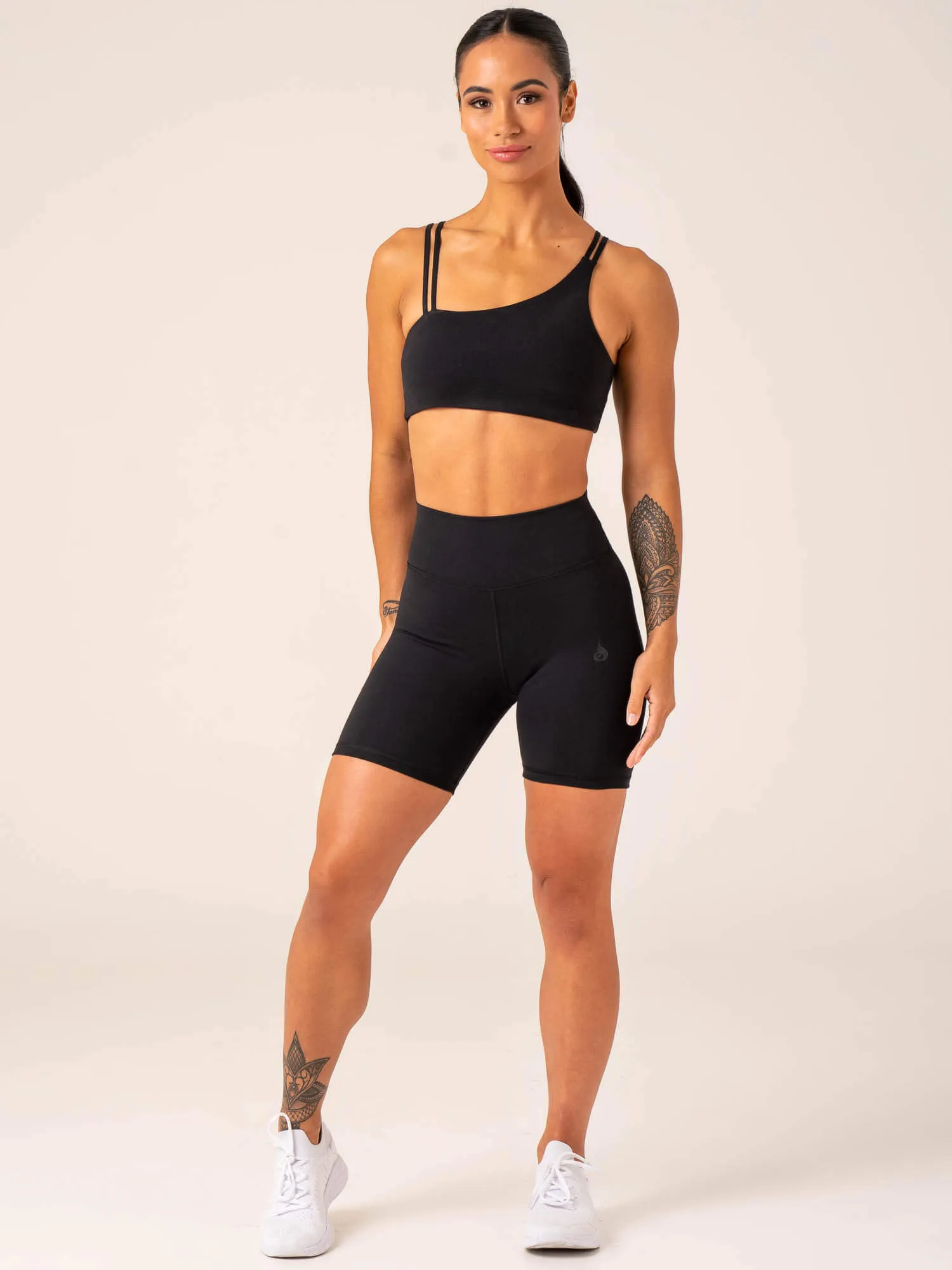 Unstoppable One Shoulder Sports Bra - Black Comfort Fit