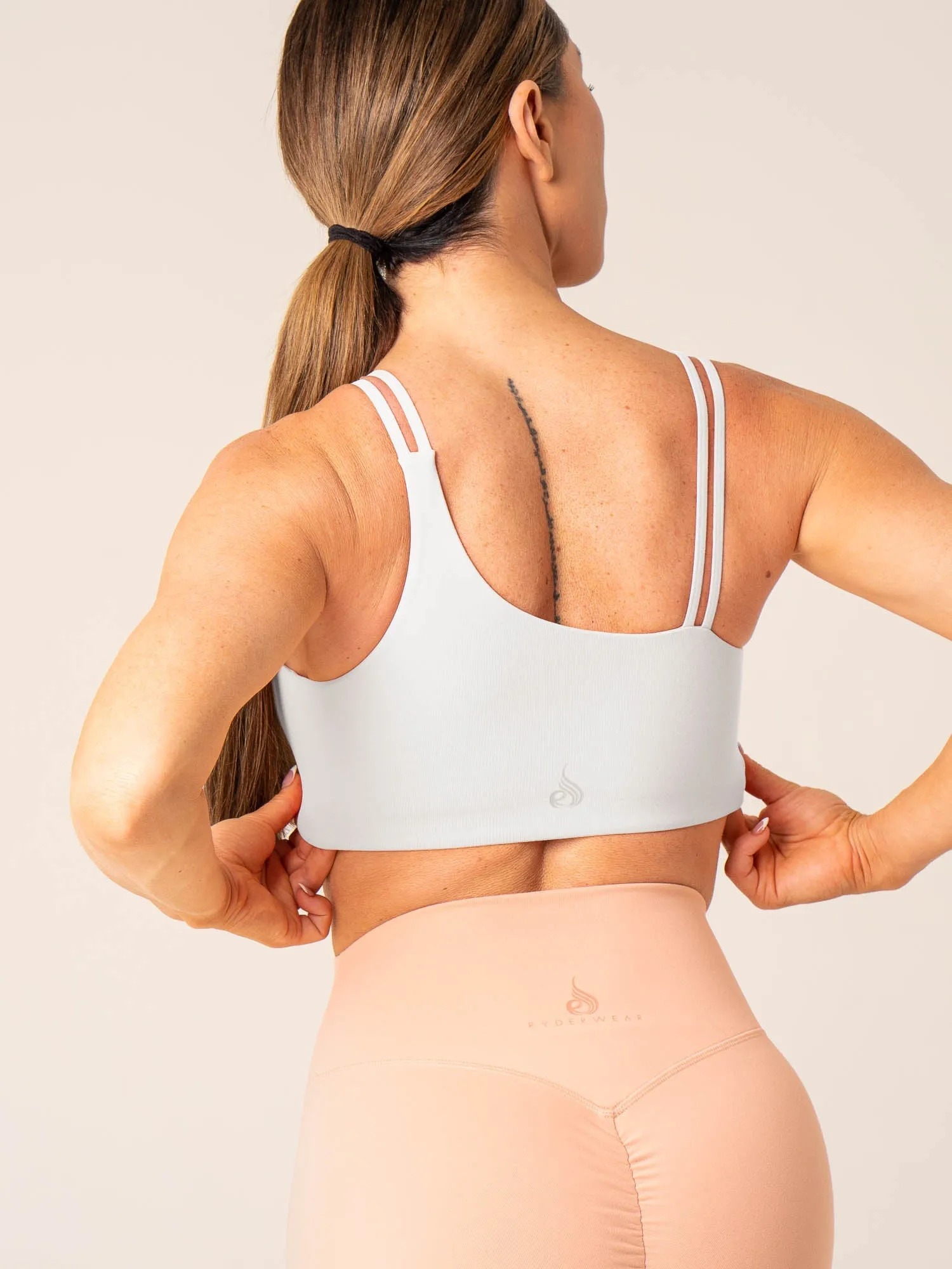 Unstoppable One Shoulder Sports Bra - White Sleek Style