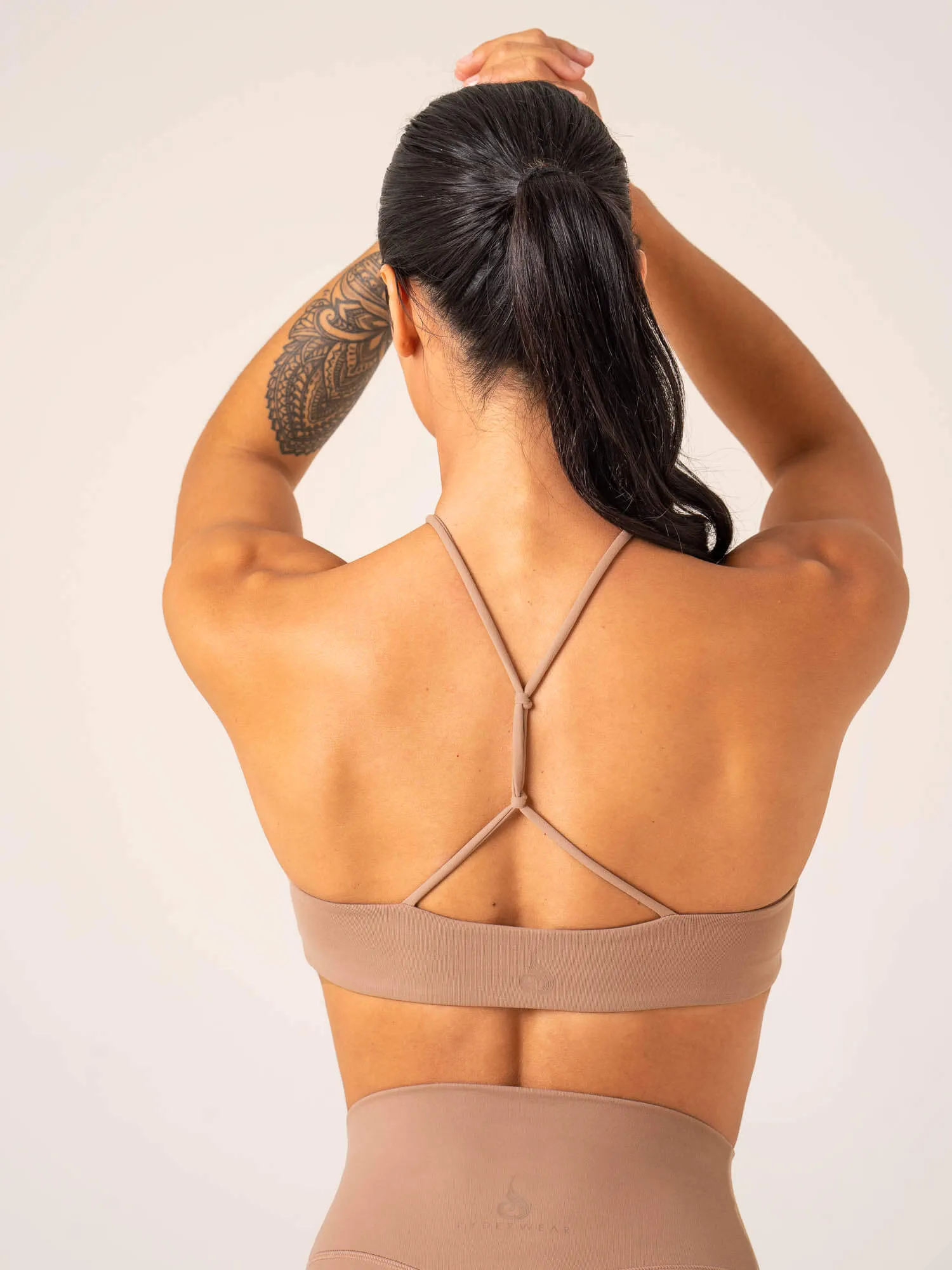 Unstoppable Sports Bra - Mocha Breathable Mesh