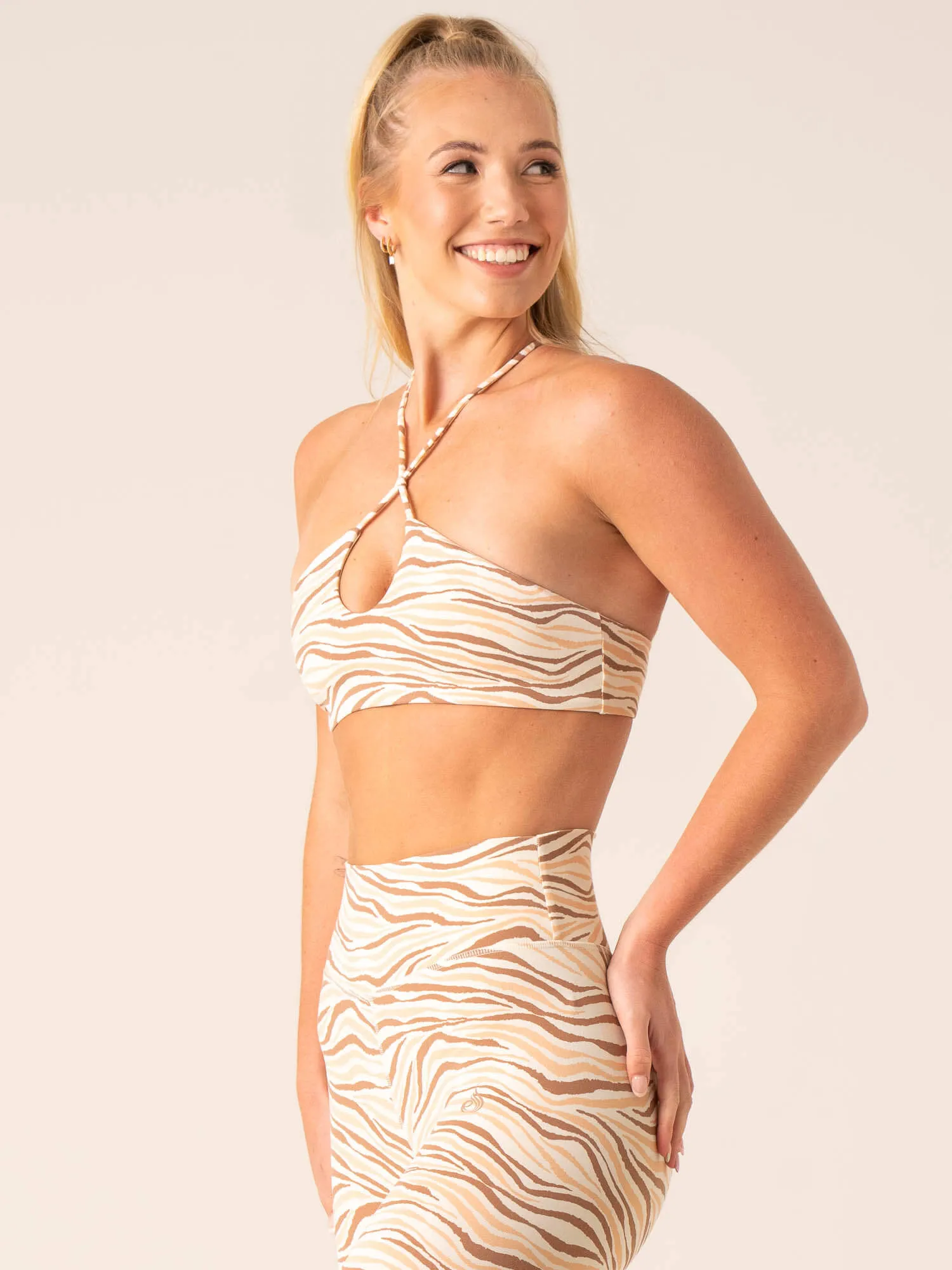 Unstoppable Sports Bra - Vanilla Zebra Compression Fit