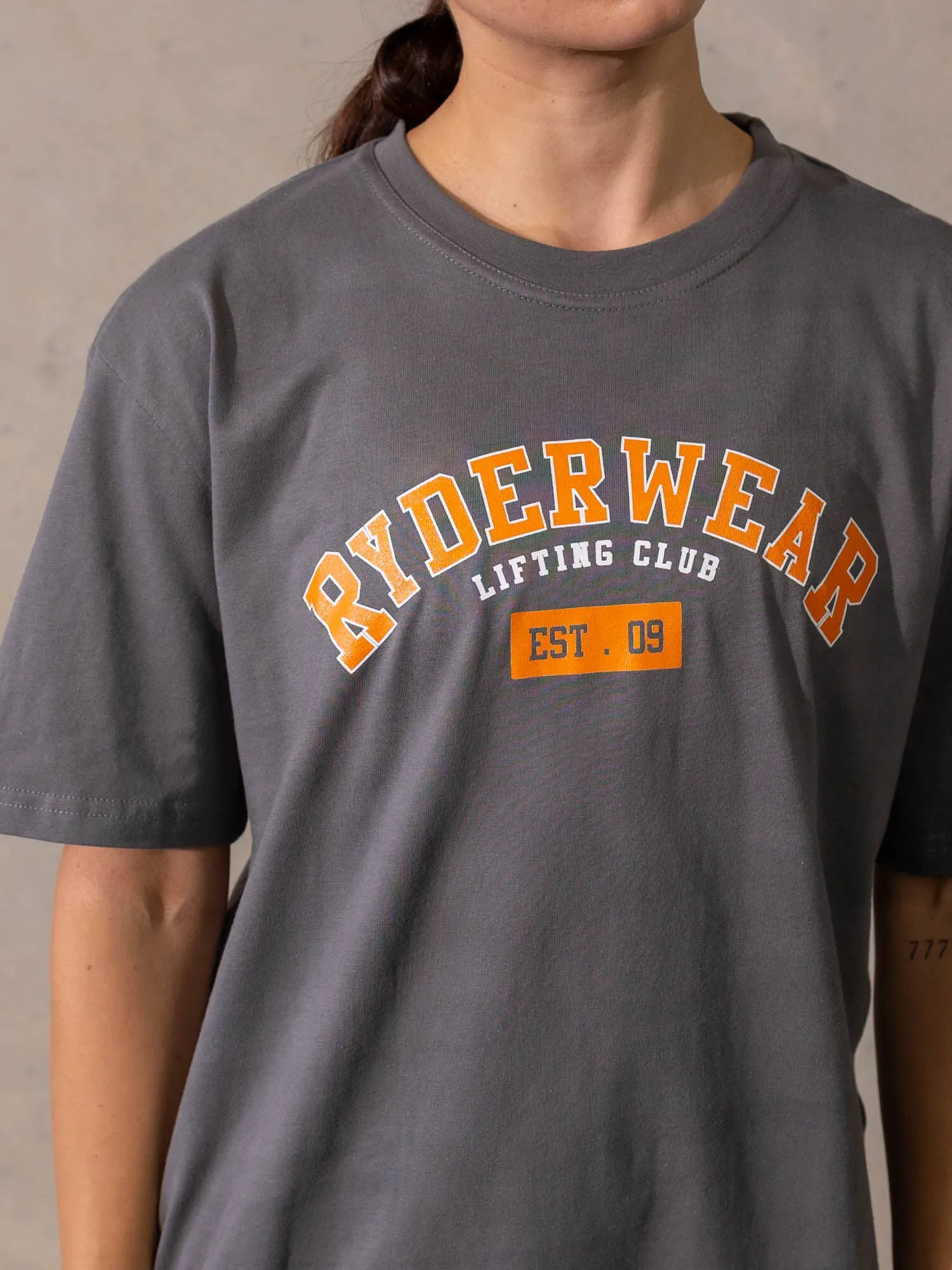 Varsity Oversized T-Shirt - Charcoal leisure sport