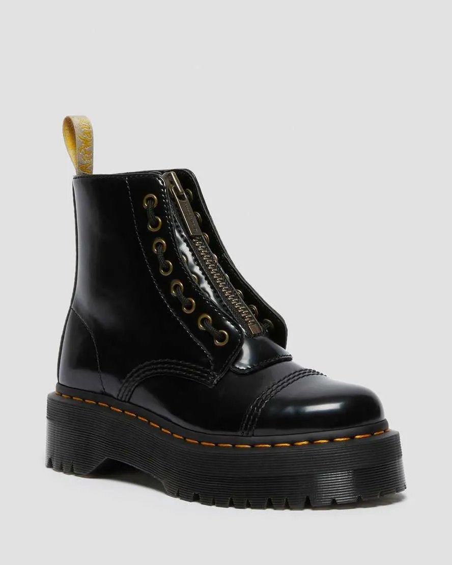 Vegan Sinclair Platform Boot in Black from Dr. Martens rain mode