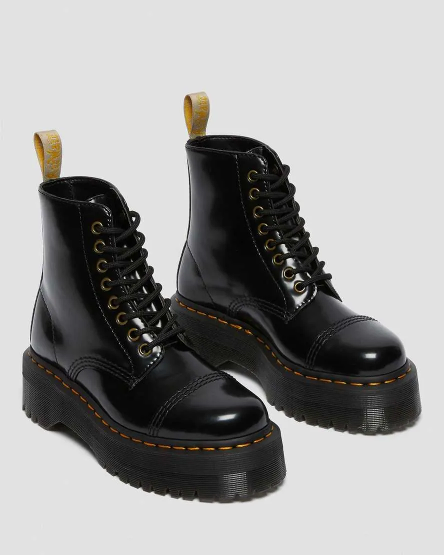 Vegan Sinclair Platform Boot in Black from Dr. Martens sky edge