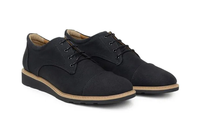 Victor Oxford in Black Canvas from Ahimsa (Wide Width) professional tone