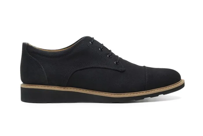 Victor Oxford in Black Canvas from Ahimsa (Wide Width) clean blend
