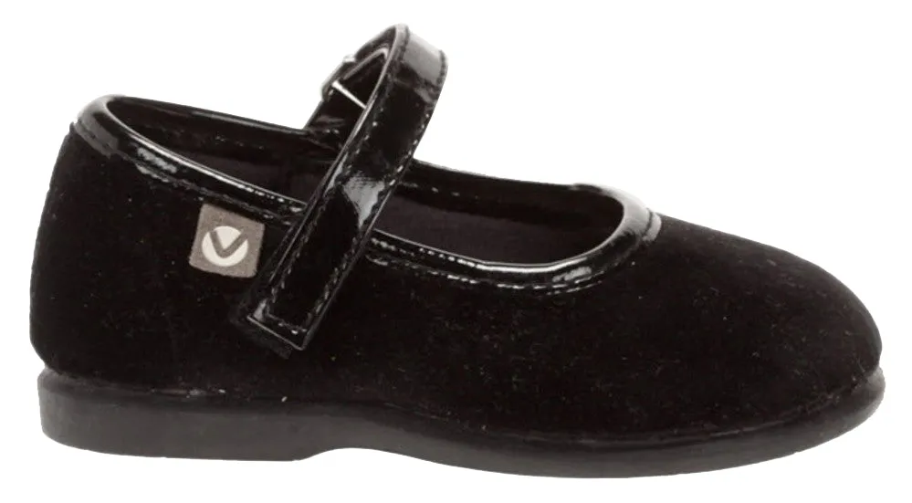 Victoria Alba Velvet Mary Jane Black for Girl's fit busy