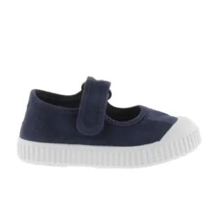 Victoria Girl's DREC Recycled Canvas Mary Jane Shoes - Marino cool city