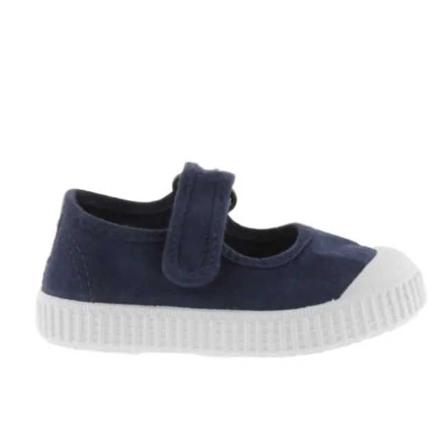 Victoria Girl's DREC Recycled Canvas Mary Jane Shoes - Marino cool city