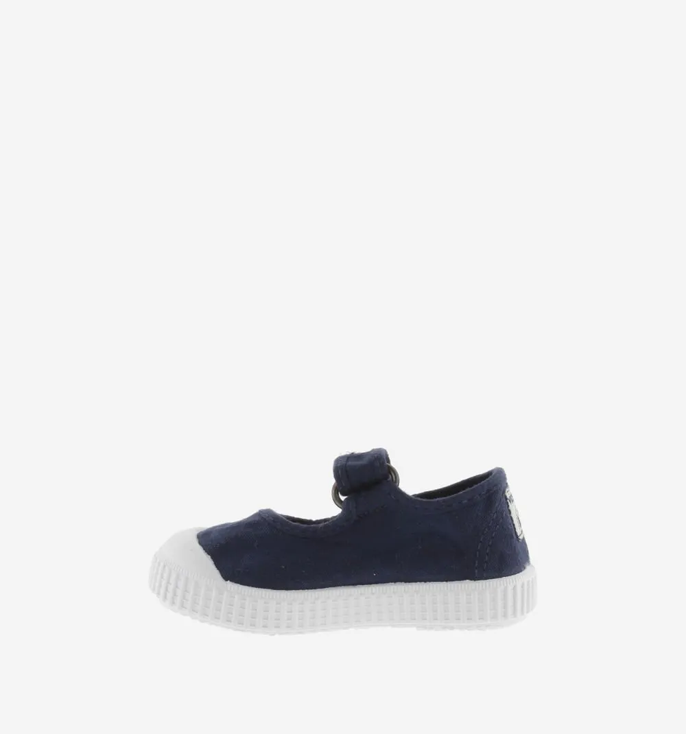 Victoria Girl's DREC Recycled Canvas Mary Jane Shoes - Marino basic edge