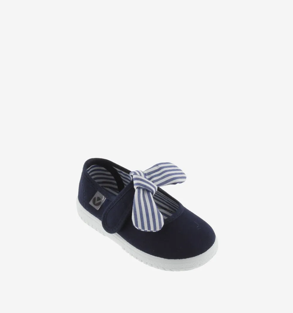 Victoria Girl's OJAL Canvas Mary Jane Shoes - Marino smooth flex