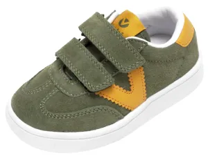 Victoria Millas Suede Sneaker Kaki Hook and Loop for Boy's and Girl's fashion daily