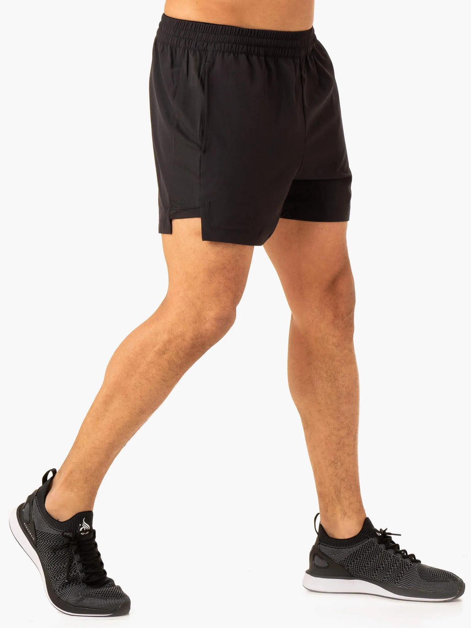 Vital Gym Short - Faded Black muscle support