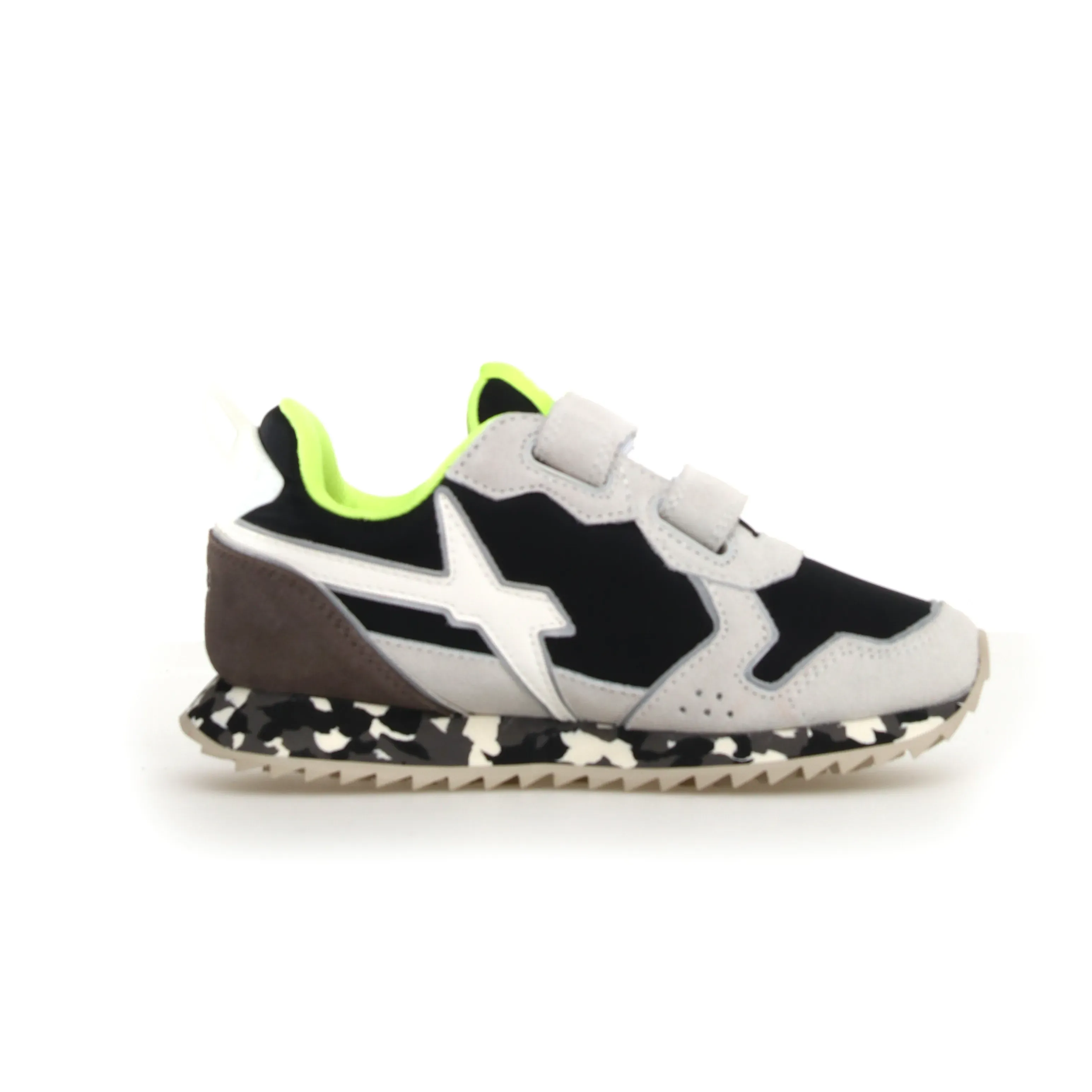 W6YZ Boy's And Girl's Jet Vl-J Casual Shoes - White / Black fit work