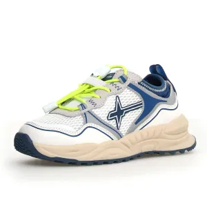 W6YZ Boy's and Girl's Next-J Casual Shoes - White / Azure anti slip