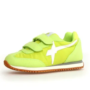W6YZ Boy's And Girl's Samoa Vl-J Casual Shoes - Light Green / White / Yellow Fluo run around