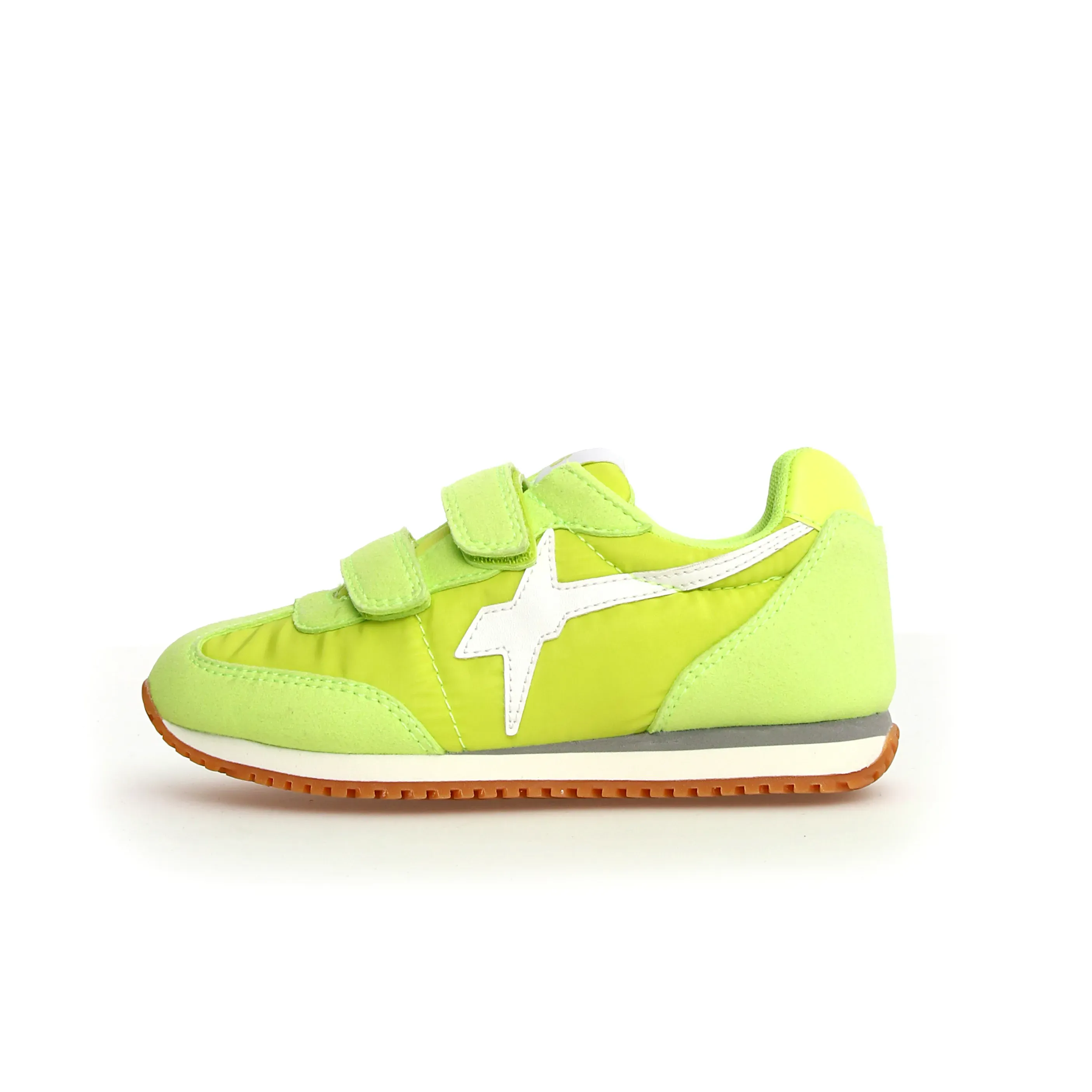 W6YZ Boy's And Girl's Samoa Vl-J Casual Shoes - Light Green / White / Yellow Fluo alt edge