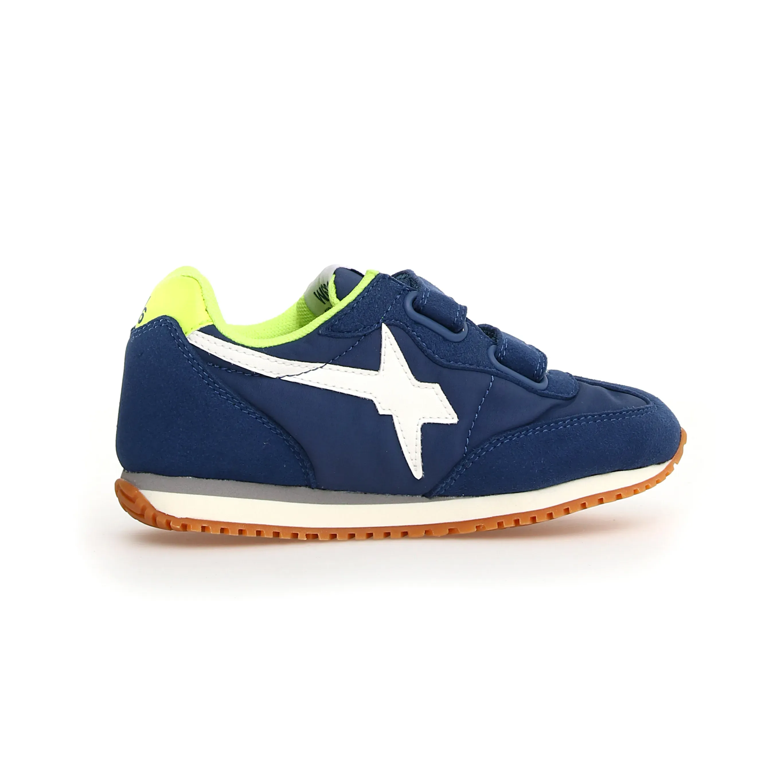 W6YZ Boy's Samoa Vl-J Casual Shoes - Azure / White / Yellow Fluo walk long