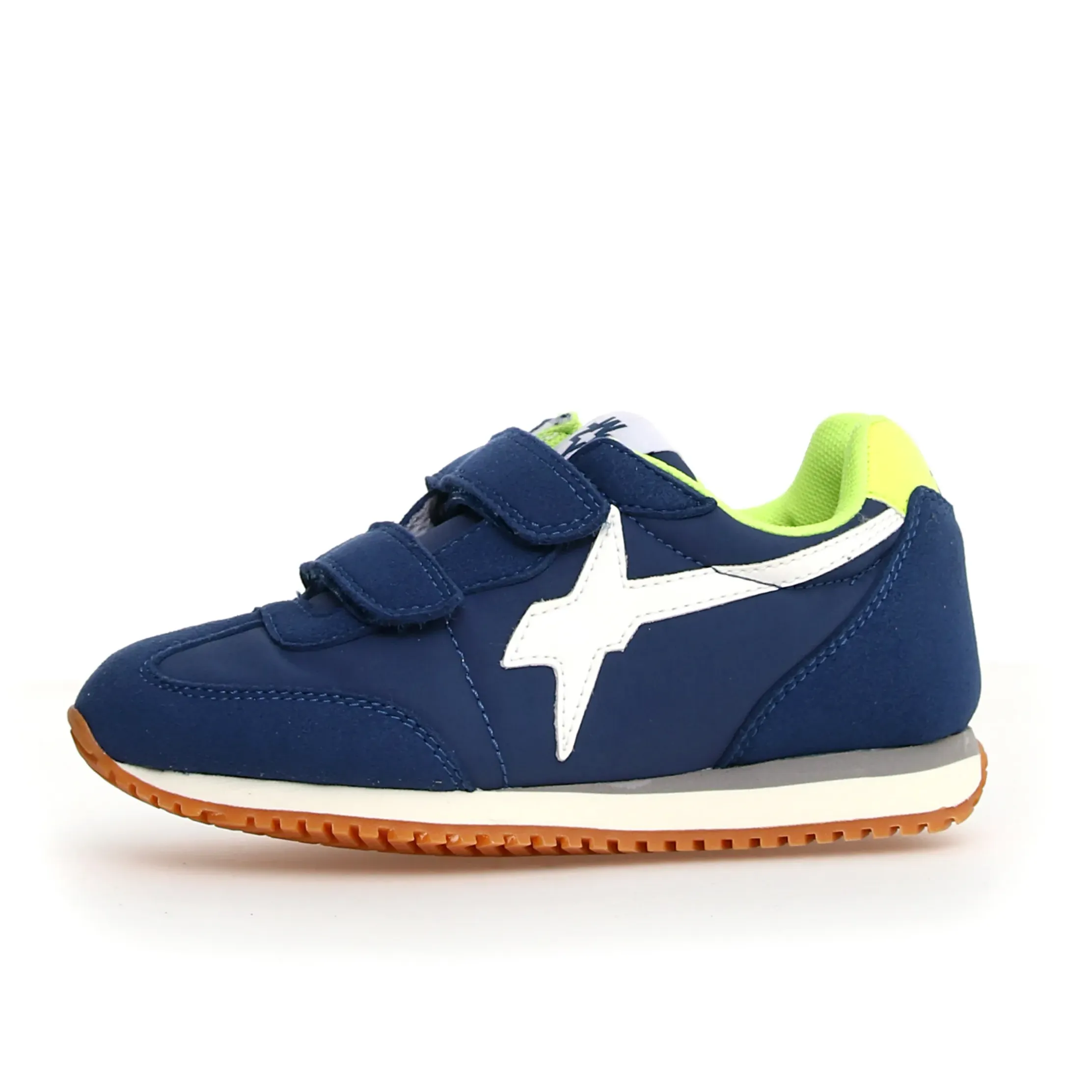 W6YZ Boy's Samoa Vl-J Casual Shoes - Azure / White / Yellow Fluo flexible base