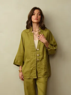 Women's Aoki Linen Kimono Jacket active wear