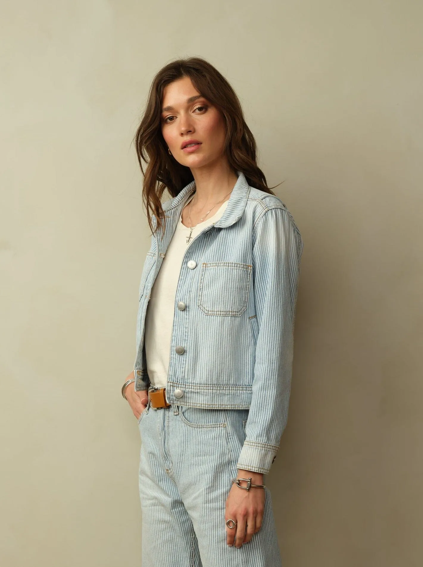Women's Cody Railroad Stripe Jacket reflective details