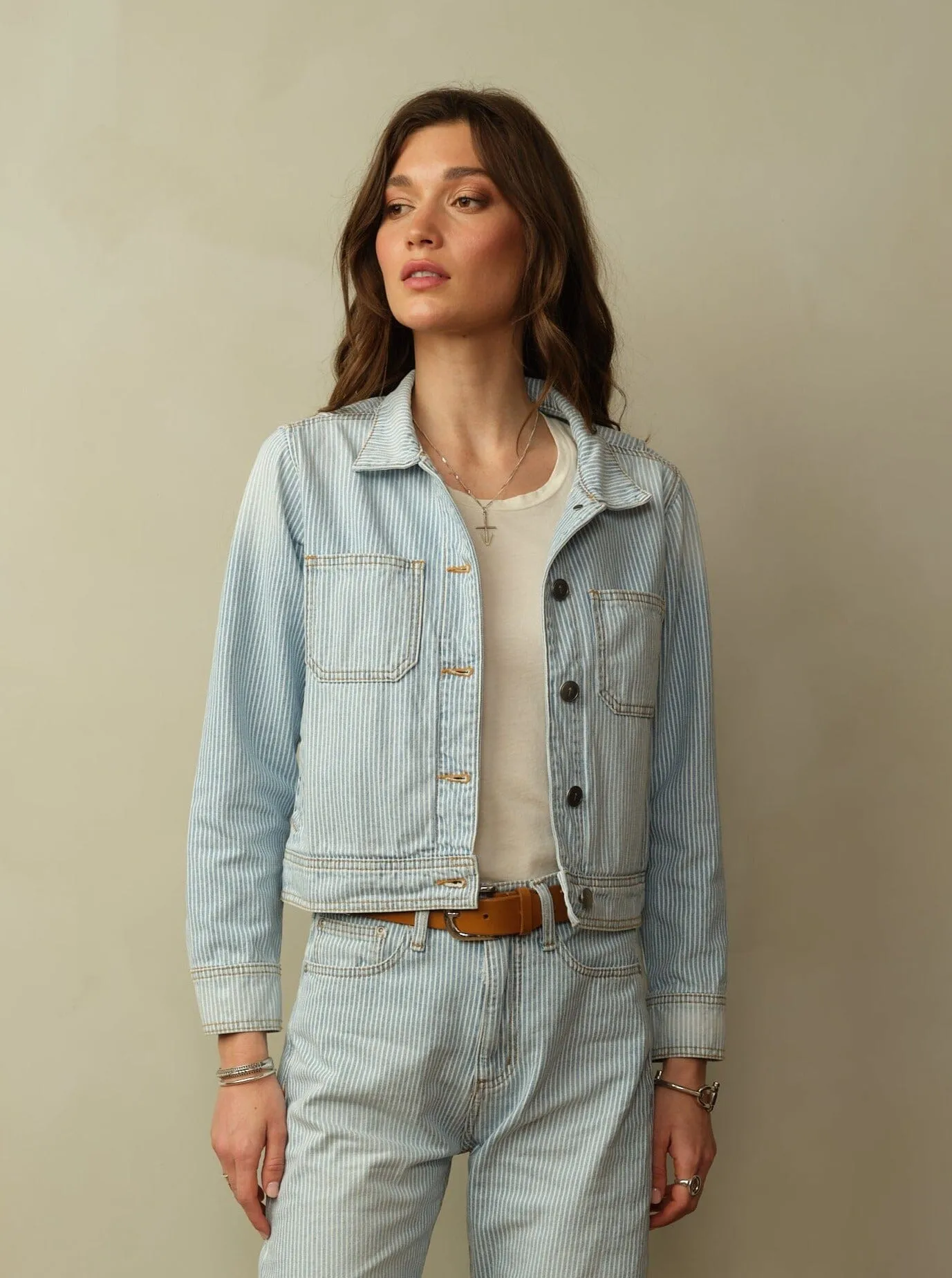 Women's Cody Railroad Stripe Jacket casual elegance
