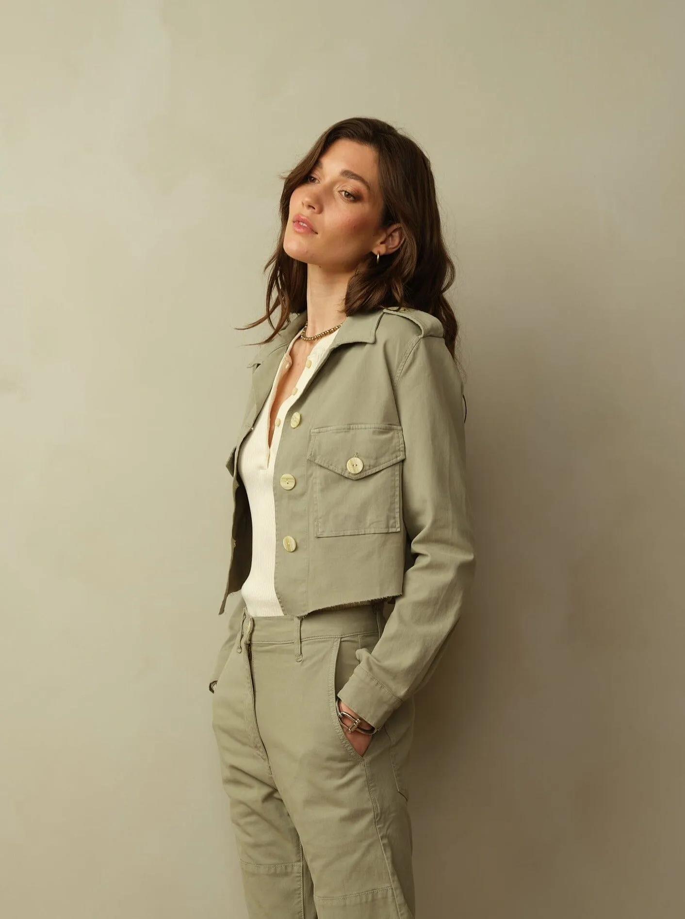 Women's Cropped Blaven Japanese Twill Jacket  - Final Sale wind resistant