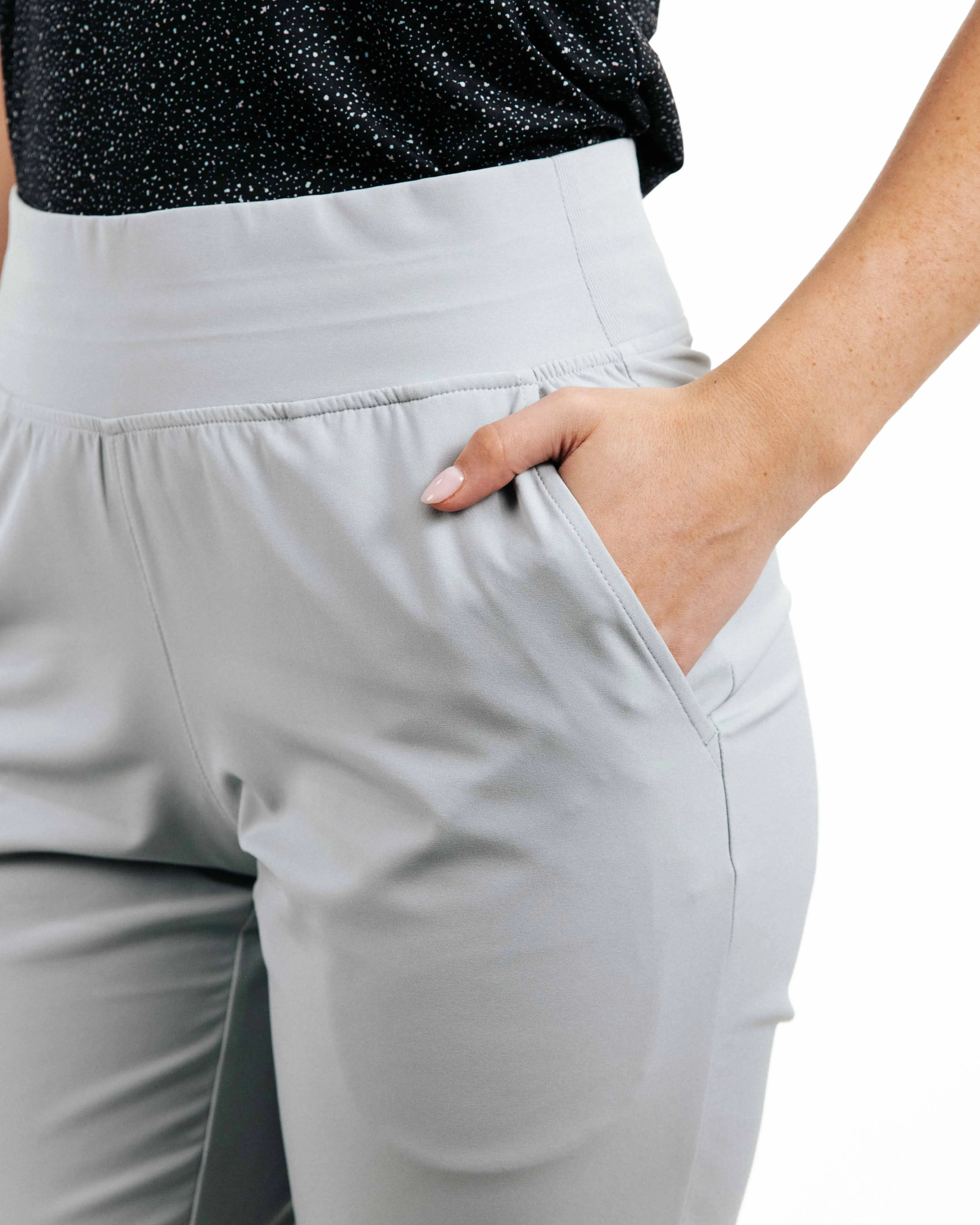 Women's Light Gray Jogger coffee meetups