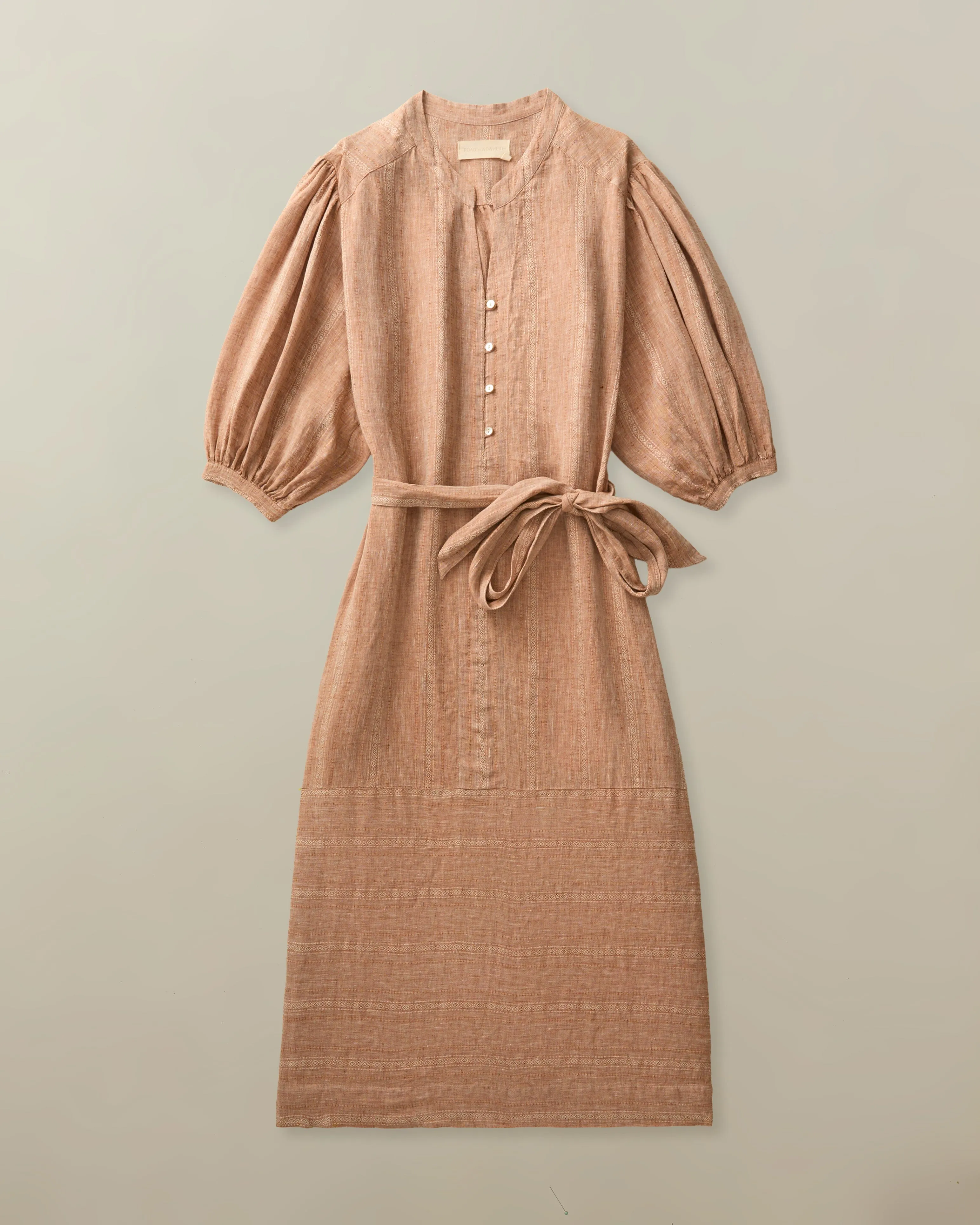 Womens Marrakech Dress in Linen Jacquard Warm touch
