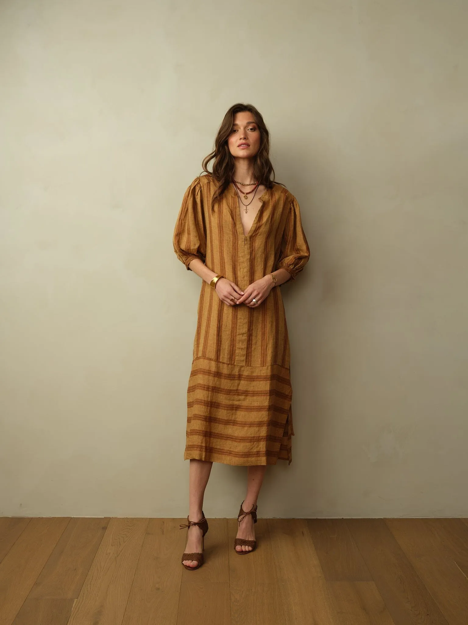 Women's Marrakech Linen Dress Feminine lines