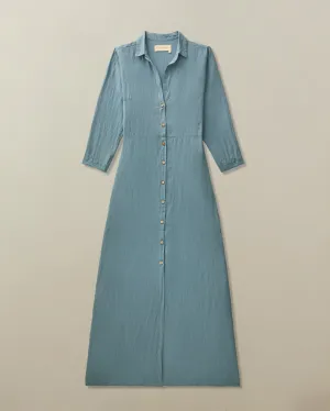 Womens Puglia Dress in Garment Dyed Linen Charming glow