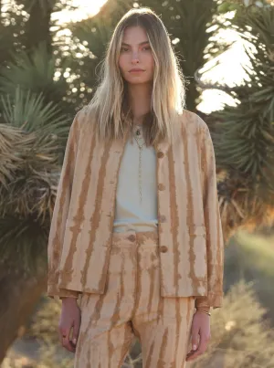 Women's Santos Jacket in Hand-Dyed Shibori cool breeze