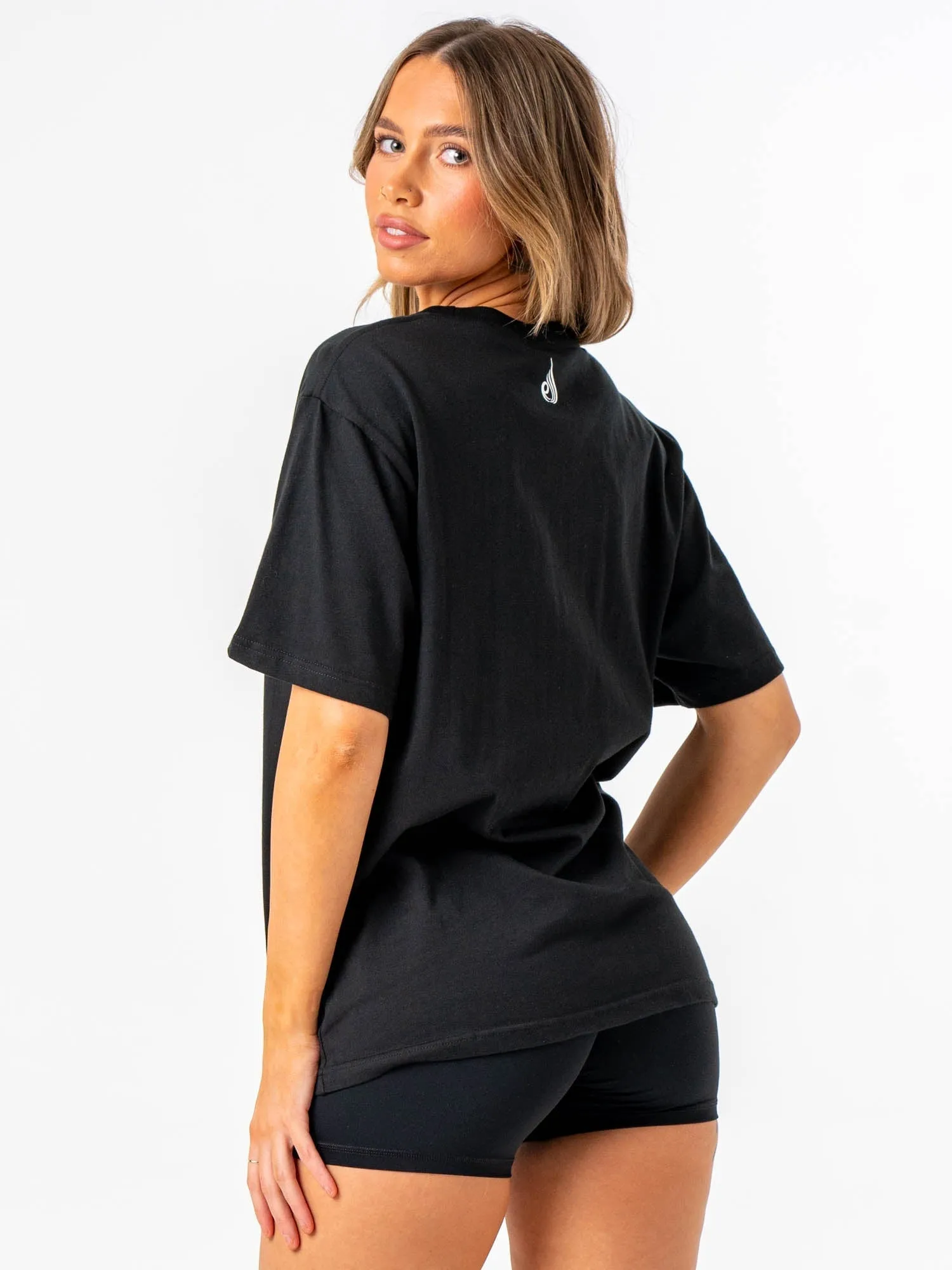 You vs You Oversized T-Shirt - Black soft texture
