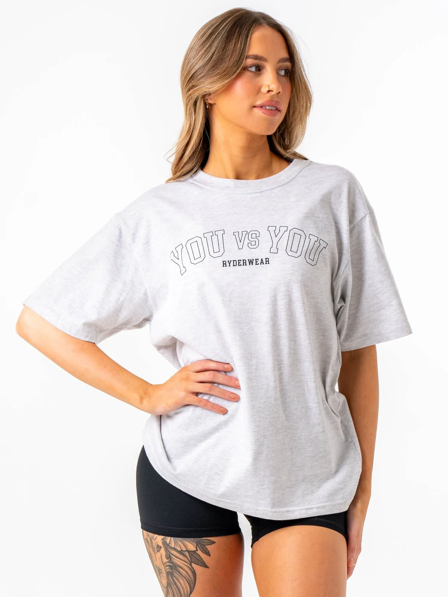 You vs You Oversized T-Shirt - Snow Marl stylish comfort