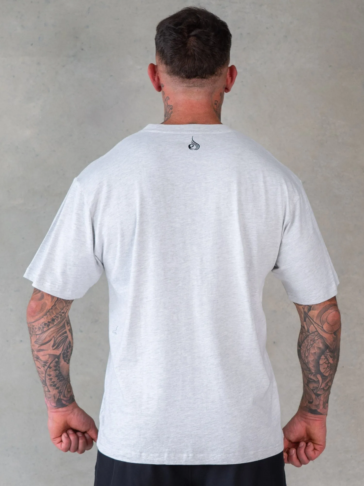 You vs You Oversized T-Shirt - Snow Marl retro fashion