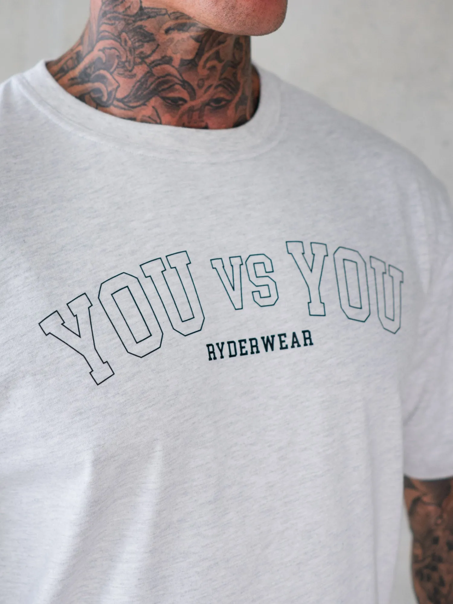 You vs You Oversized T-Shirt - Snow Marl soft texture